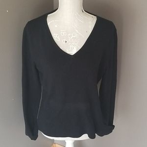 Black Pierre Cardin Vneck sweater